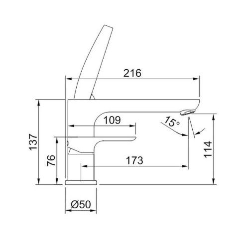 Смеситель Raglo R03 R03.31 на борт ванны хром - фото 2