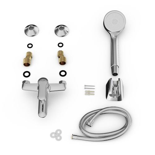 Смеситель для ванны Tokito KANDA TOK-KAN-1014 настенный хром - фото 4