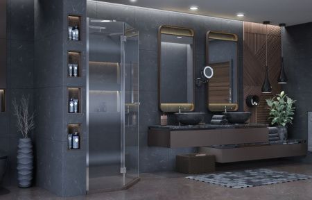 Душевая шторка на ванну Ambassador Bath Screens 16041102 70х140 стекло прозрачное профиль хром ориентация универсальная