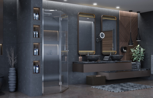 Душевая шторка на ванну Ambassador Bath Screens 16041110R 90х140 стекло прозрачное профиль хром глянцевый ориентация правая - фото 5