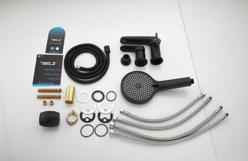 Смеситель BELZ B66713-7 на борт ванны черный - фото 3