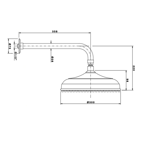 Верхний душ Nicolazzi Doccia 5704CR30 хром - фото 2