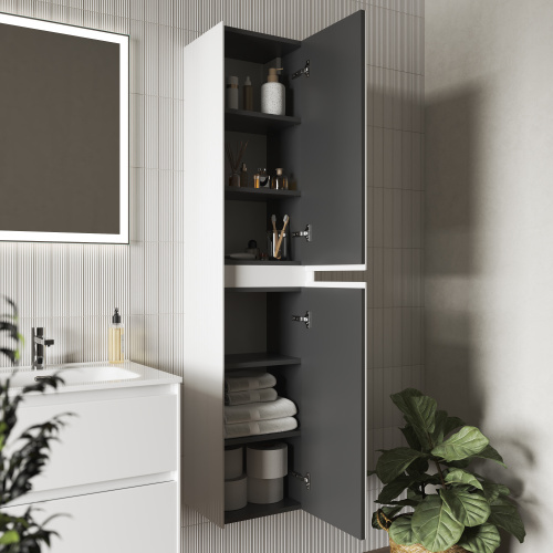 Шкаф-пенал Sancos Cento PCN35W 35х30х160 подвесной цвет белый - фото 3