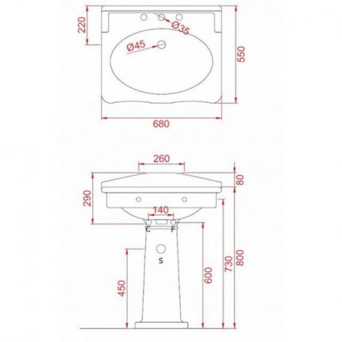 Пьедестал для раковины Artceram HERMITAGE HEC002 01 00 - фото 2