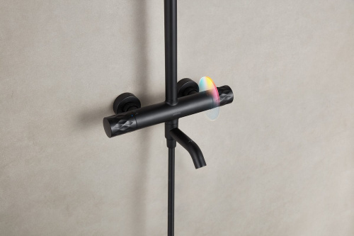 Душевая стойка Arrow AG3317SHMB настенная цвет черный с термостатом - фото 4