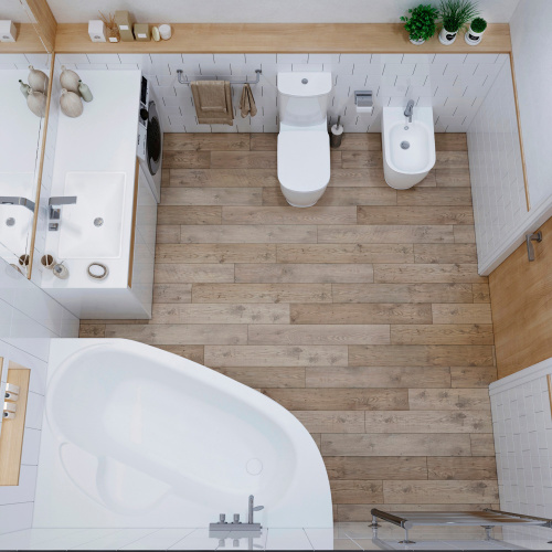 Ванна акриловая Lavinia Boho Bell Pro 3702170L 170х110 встраиваемая асимметричная без каркаса - фото 5