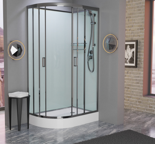 Душевая кабина Frank 166009 100х80 без крыши ориентация правая - фото 2