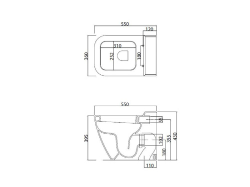 Чаша унитаза приставная CIELO Shui SHVA цвет белый без сиденья - фото 3