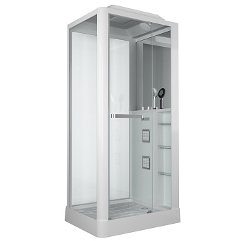 Душевая кабина Grossman GR122 100х80 прямоугольная с крышей ориентация универсальная