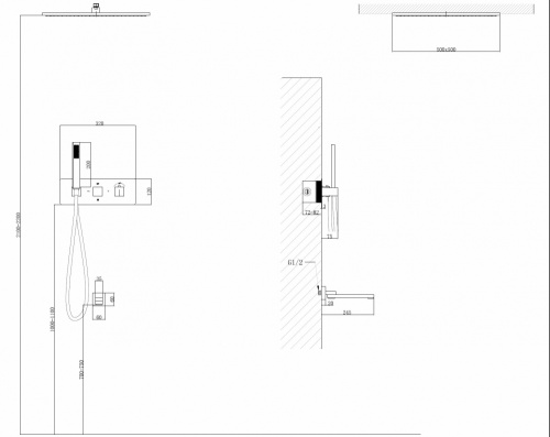Душевая система ABBER AF8254NG встраиваемая в стену - фото 3