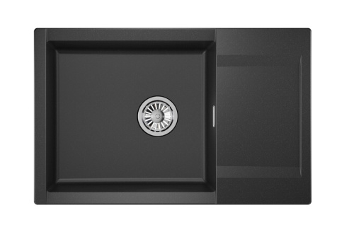 Кухонная мойка Granula 7807, ЧЁРНЫЙ 78х50 цвет черный поверхность матовая - фото 2