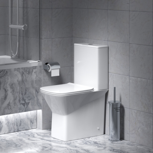 Унитаз напольный с бачком Grossman Cristal GR-4471S белый глянцевый с сиденьем микролифт безободковый каскадный смыв - фото 5