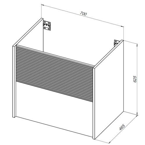 Тумба под раковину Aquanet Вита 00330476 70х47х63 подвесная цвет белый - фото 5
