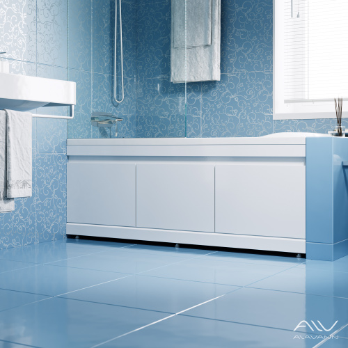 Экран под ванну Alavann Soft 180 см ALV02440 фронтальный МДФ откидной белый - фото 4
