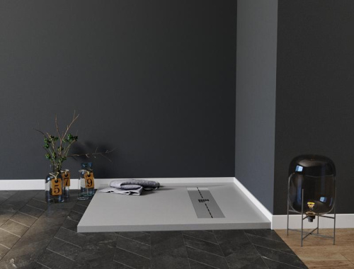 Душевой поддон Aquanet Delight 00258882 90х90 искусственный камень серый без каркаса - фото 2