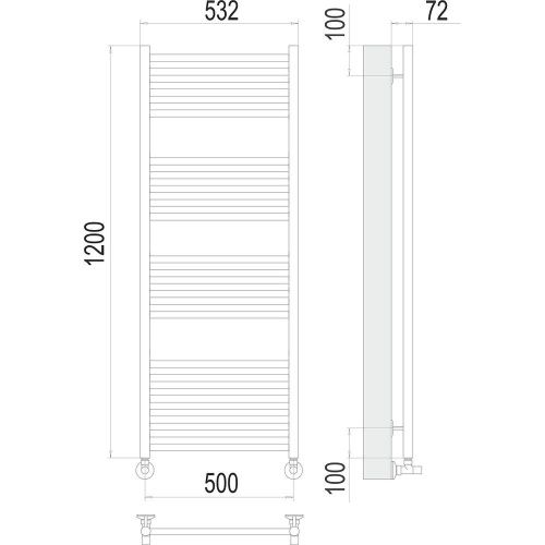 Полотенцесушитель Terminus 4670078529398 53х120 водяной хром - фото 3