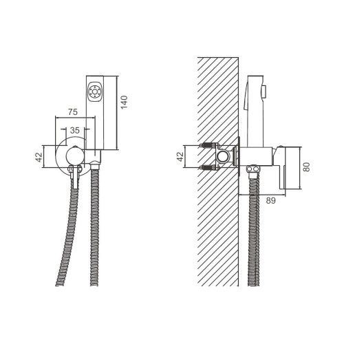 Гигиенический душ со смесителем Belz B804 B55804 хром - фото 3