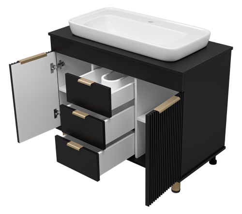 Тумба под раковину Brevita Enfida ENF-06100-0243Я 100х48х65 напольная - фото 4