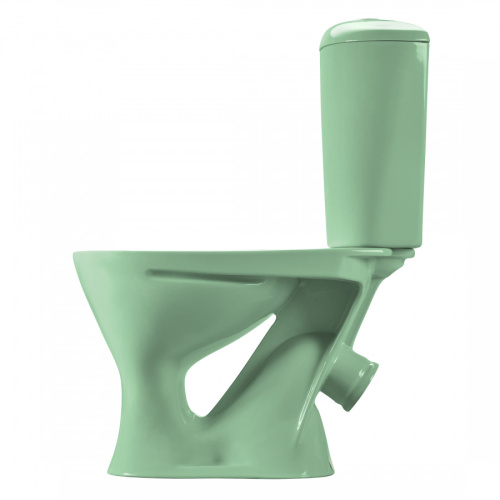 Унитаз-компакт напольный с бачком Santeri Версия 1P4015S0400BF салатовый с сиденьем каскадный смыв - фото 4