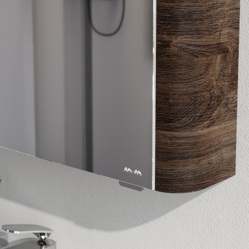 Зеркало-шкаф Am.Pm Sensation M30MCR0801NF 80х15х70 подвесной цвет орех - фото 5