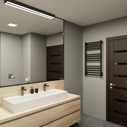 Полотенцесушитель Altasan АрмадаПроф АрмадаПрофР10050ЧМ подвесной 53х101 электрический черный муар - фото 4