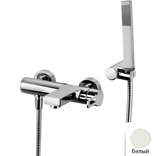 Смеситель для ванны Paffoni Ringo RIN023BO настенный белый