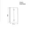 Душевая шторка на ванну Grossman GR-106110BLACK 110х150 стекло прозрачное профиль черный ориентация универсальная