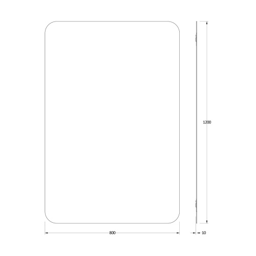 Зеркало в ванную Evoform Colora BY 0440 80х120 цвет черный - фото 2