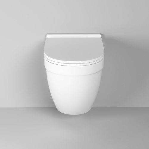 Унитаз подвесной Grossman Санфаянс GR-4483S белый глянцевый с сиденьем микролифт безободковый каскадный смыв - фото 3