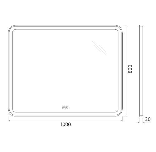 Зеркало в ванную BelBagno Marino SPC-MAR-1000-800-LED-TCH-WARM 100х80 - фото 5