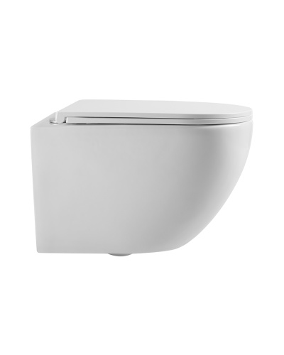 Унитаз подвесной Agger AT03100 белый с сиденьем микролифт каскадный смыв - фото 4