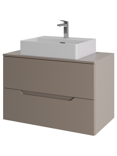 Тумба с раковиной Orange Line Li-80TuLMDF+B04-500W 81х46х66 цвет бежевый - фото 2