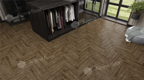 Ламинат Alpine Floor Herringbone 12 Pro New LF106-10 Дуб Бордо толщина 1.2 см 34 класс 606х101 - фото 4