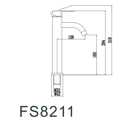 Смеситель Fmark FS8211 на раковину сатин