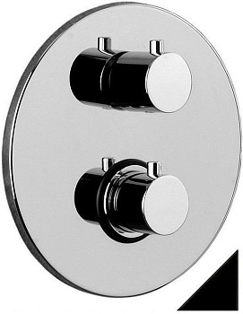 Смеситель для душа Paffoni Light LIQ019NO встраиваемый в стену черный с термостатом