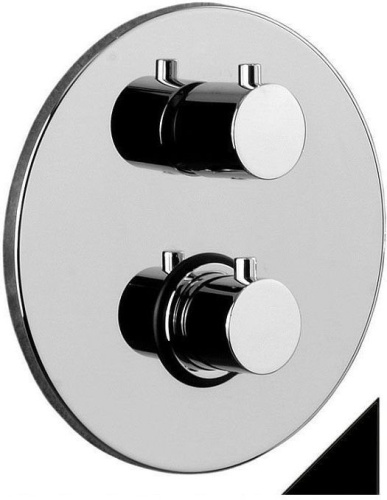 Смеситель для душа Paffoni Light LIQ019NO встраиваемый в стену черный с термостатом