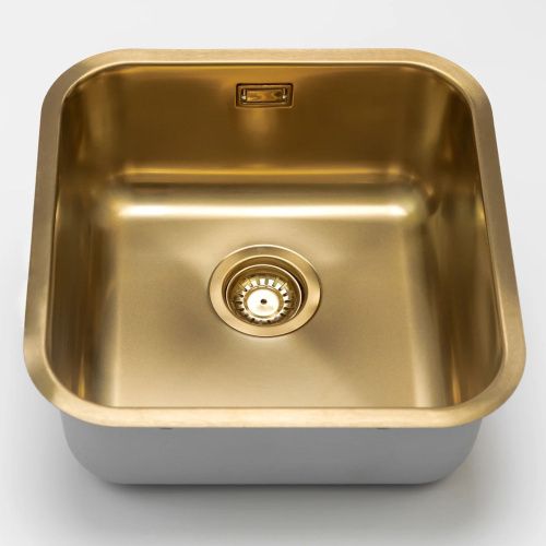 Кухонная мойка Grandex Aqua SELECT 44 2003331 45х45 цвет золото поверхность матовая - фото 2