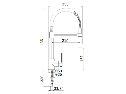 Смеситель для кухни Mamoli Programma Cucina 760500006001 на раковину хром - фото 2