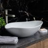 Раковина из сантехнического фарфора Melana 320366-805 50х40 накладная цвет белый без отверстий под смеситель