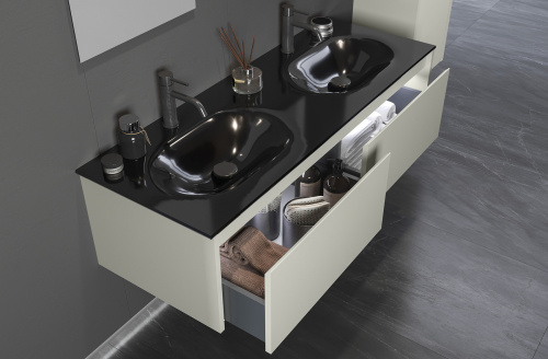 Тумба с раковиной Orka Lisbon 5001441 132х50х35 цвет серый матовый - фото 4