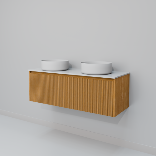 Тумба с раковиной Art Decco Elizabeth (Элизабет) AEL12W11D300 120x45x40 подвесная цвет белый дуб - фото 5