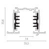 Шинопровод четырехконтактный трехфазный Lightstar Quattro (Куаттро) 503025-R