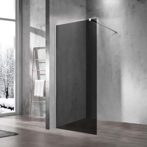 Душевая перегородка Vincea Walk in VSW-1H110CG 110х200 стекло тонированное профиль хром глянцевый