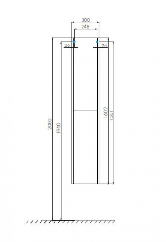 Шкаф-пенал Aquaton Йорк 1A171203YOAV0 30х23х160 подвесной цвет белый - фото 4