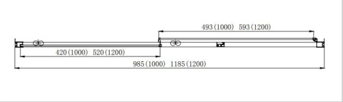 Душевая дверь Aquatek АРИЯ AQ ARI RA 10020BL 100х200 стекло прозрачное профиль черный - фото 5