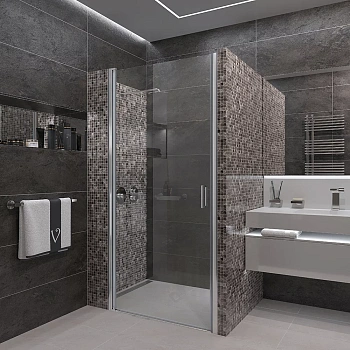 Душевая дверь Veconi Vianno VN43-90-01-C5 90х195 стекло прозрачное профиль хром глянцевый