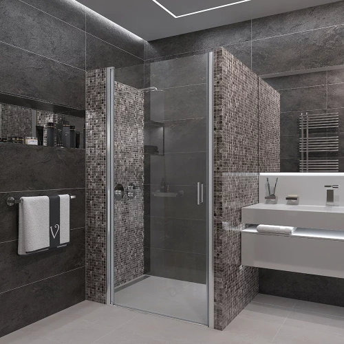 Душевая дверь Veconi Vianno VN43-70-01-C5 70х195 стекло прозрачное профиль хром глянцевый