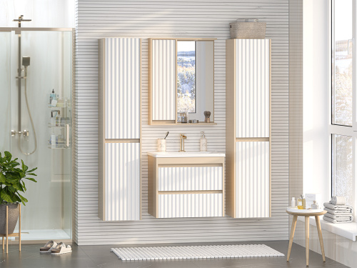 Зеркало-шкаф Brevita Balaton BAL-04065-03-01Л 63х14х80 подвесной - фото 5