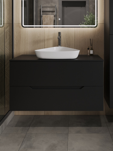 Тумба с раковиной Orange Line Li-100TubMDF+B07-500W 101х46х66 - фото 3