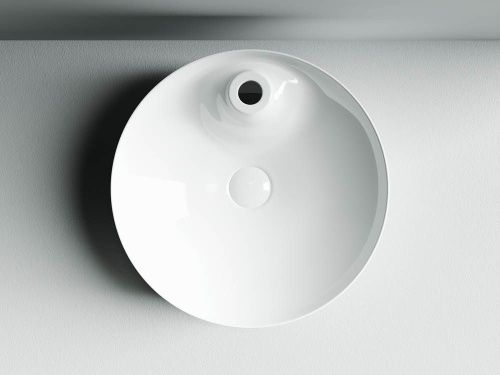 Раковина из сантехнического фарфора Ceramica Nova ELEMENT CN6014 40х40 накладная цвет белый 1 отверстие под смеситель - фото 5